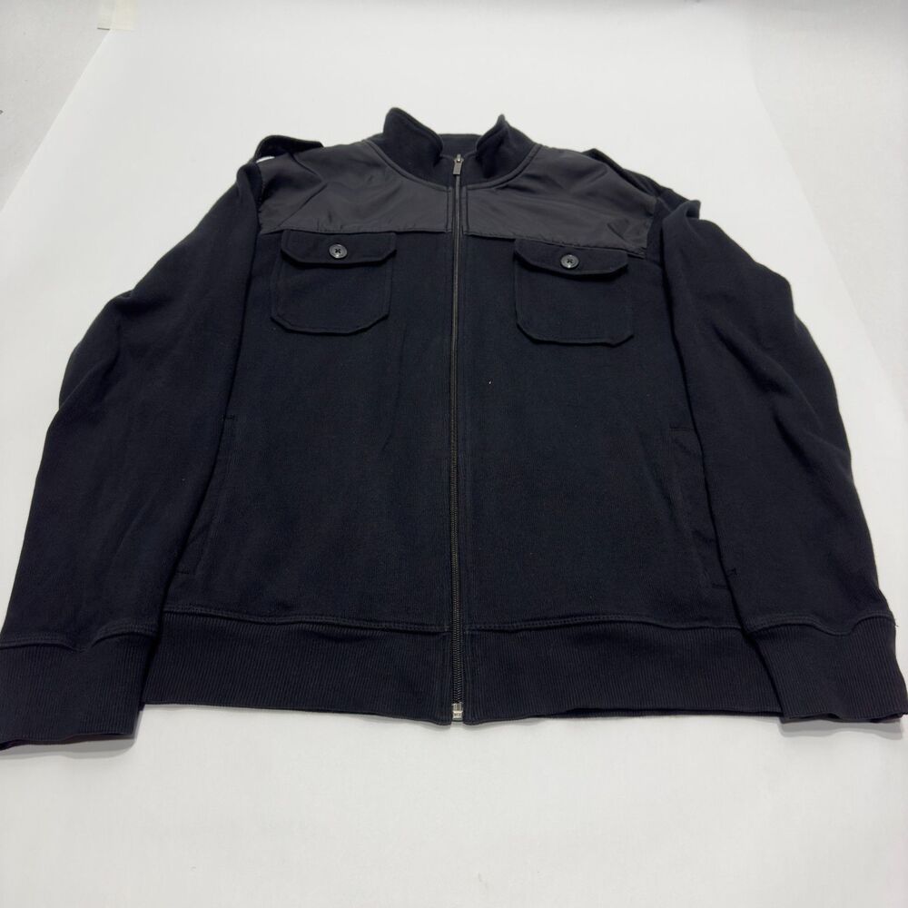 Kenneth Cole Reaction Full-Zip Sweater ‘Black’ Size Medium